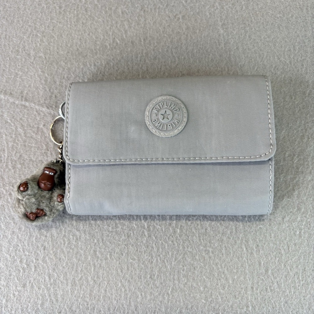 Kipling Pixi Wallet - Cloudy Grey - Cute Gorilla!